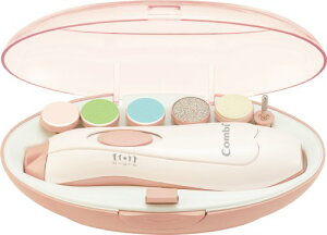 【】コンビ ベビーレーベル ネイルケアセット ベビーピンク 6タイプのアタッチメント付き(赤ちゃん用3種/大人用3種)