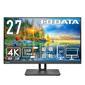ACEI[Ef[^ IODATA j^[ 27C` 4K 60Hz AASpl Lp 5ms (Type-C/HDMI/DisplayPort//c]/Xs[J[t/VESAΉ/[J[3Nۏ/yT|[g) EX-CU271AB-F
