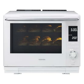 TOSHIBA(東芝) スチームオーブンレンジ 石窯ドーム 30L ER-YD3000(W) グランホワイト 2段調理 300℃ おまかせ焼き フラットテーブル 電子レンジ 簡単操作 簡単料理 時短 お手軽メニュー 簡単お手入れ