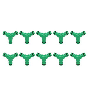 xuuyuu 分岐コネクター 散水コネクタ 10個入り 分岐 2方向へ自由に分岐 ホース分岐コネクタ Y型継手 配管継手 家庭用 工業用