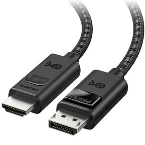 Cable Matters P 8K DisplayPort HDMI ϊ P[u 1.8mA[4K@240Hz, 8K@60Hz] DisplayPort 1.4 - HDMI 2.1 (DP HDMI ϊP[u)ARTX4080 / RX7900ΉAPS5 / XboxΉ/VRRΉ