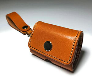 【Spring Hiker】 AirPods Pro 2 第2世代 エアーポッズ プロ2 栃木レザーケース 本革ケース 全面保護カバー 耐衝撃 エアーポッズ プロケース ハンドメイド (キャメル)