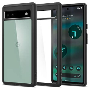 Spigen Pixel6a �P�[�X �N���A TPU �o���p�[�P�[�X 2�d�\�� �ČRMIL�K�i�擾 �ϏՌ� ���菝�h�~ ���΂ݖ��� �E���g���E�n�C�u���b�h ACS04478 (�}�b�g�E�u���b�N)