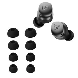 kwmobile 8x �C���[�`�b�v Sennheiser MOMENTUM True Wireless 4�Ή� �C���[�s�[�X - �����p 4�̃T�C�Y �Z�b�g - �V���R�� �C���z���L���b�v