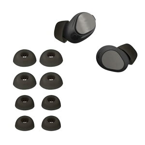 kwmobile 8x �C���[�`�b�v Jabra Elite 10 / E10�Ή� �C���[�s�[�X - �����p 4�̃T�C�Y �Z�b�g - �V���R�� �C���z���L���b�v