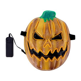 Kisangel ハロウィン 光るカボチャ 仮面 プラスチック製 軽量 面白い パーティー コスプレ クリエイティブ 飾り