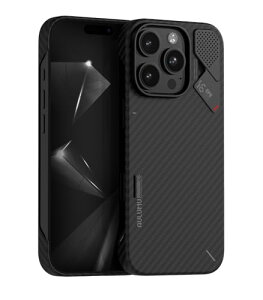 Aulumu A16 iPhone 16 Pro �p �P�[�X �A���~�h�@�� �ϏՌ� ���A���N�[�����O ���M�݌v MagSafe�Ή� ���C�����X�[�d �E���g���X���� 1500D�E�[�u�� �u���b�N