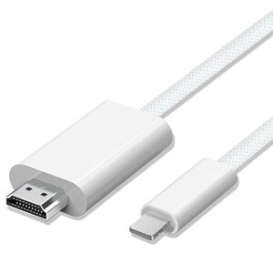 Hovvaa Phone HDMI変換ケーブル 1.8m 【2025年強化モデル・正規品】 Phone/Pad テレビに映す ケーブル 1080P遅延なし 電源不要 TV大画面 設定不要 簡単接続 AV交換アダプタ 最新の1-0-S15/16/17/18対応 日本語