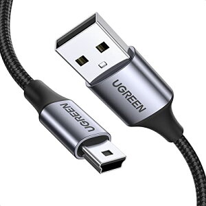 UGREEN USB miniB �P�[�u�� �~�jUSB �^�C�vb �[�d USB�P�[�u�� ���ϋv�� �i�C�����҂� �f�W�J���APS3 �R���g���[���[ �A�h���C�u���R�[�_�[�AHDD�AGPS �ȂǂɑΉ� �^�C�vA�I�X- miniB�I�X 1m �K�i������
