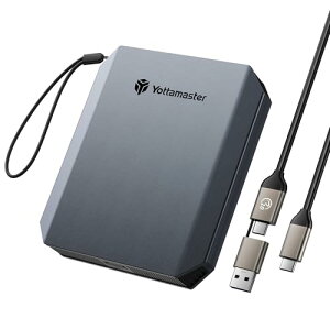 Yottamaster�O�t��SSD 1TB�A�ő�460MB/s�EUSB-C/A 2 in 1�P�[�u�����X�g���b�v�t���A�|�[�^�u��SSD���^�y�ʃA�W���o���g4K ProRes HDR�Ή�iPhone 17 Pro MAX/�X�}�z/�^�u���b�g/�m�[�gPC