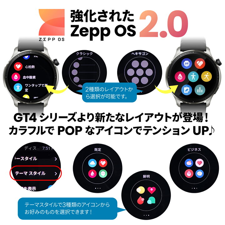楽天市場】Amazfit GTR 4 46mm スマートウォッチ 通話機能付き GPS搭載 