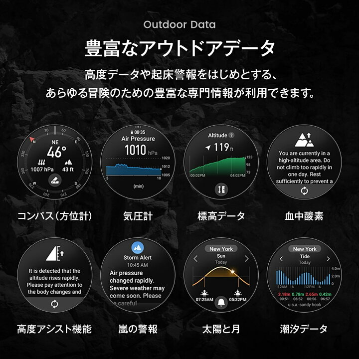 楽天市場】Amazfit T-Rex 3 48mm スマートウォッチ 登山 アウトドア  