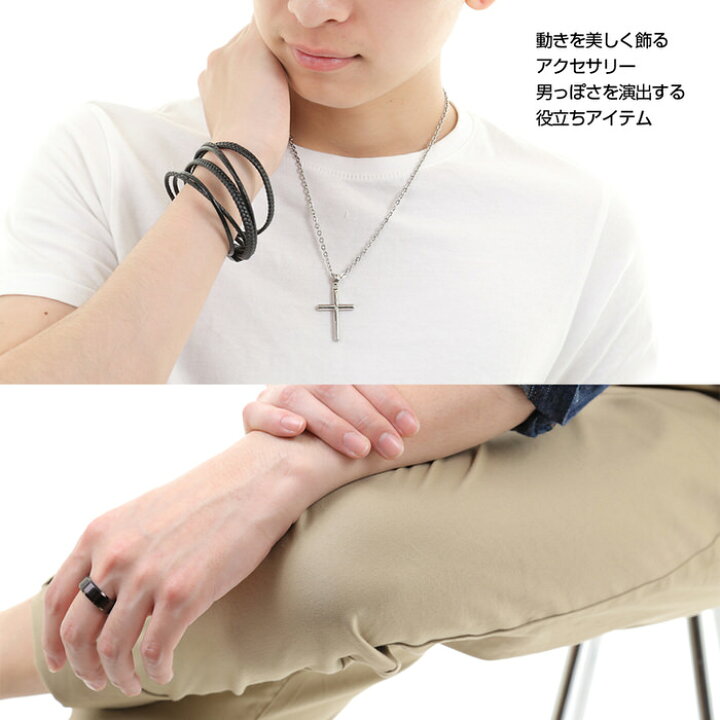 チョーカー シルバー レザーネックレス アクセサリー メンズ 30代 人気 紐 ロング 皮 Tシャツ