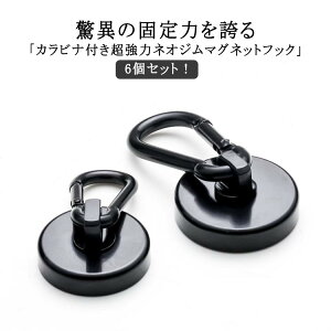 キッチン 垂直耐荷重65kg カラビナ付磁石 マグネット 浴室 カラビナ 強力 サンシェード シェード 磁石 マグネット フック お風呂 超強力 オフィス 収納 ラック オーニング 吊り下げ 8個 セット