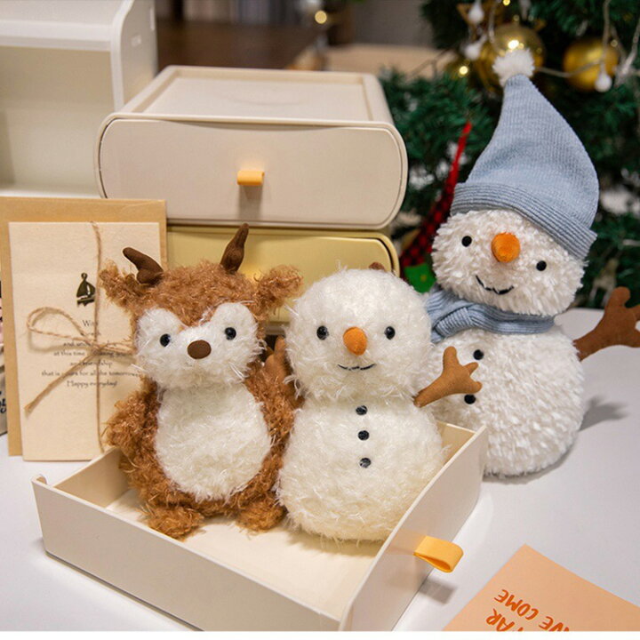 楽天市場】クリスマス ぬいぐるみ 雪だるま クリスマスツリー トナカイ 