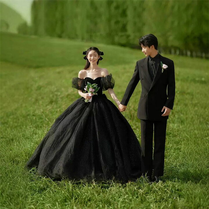 楽天市場】ウエディングドレス ブラック 格安 ウェディングドレス 黒  