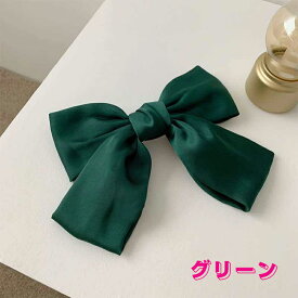 即納 特大 ヘア リボン ヘアリボン ヘア クリップ ビッグリボン 髪飾り 赤 黒 レッド ブラック ピンク パープル りぼん ヘアアクセサリー 大きい クリップ ヘアクリップ サテン クリップ リボン バレッタ リボンバレッタ 浴衣 着物 ハロウィン コスプレ