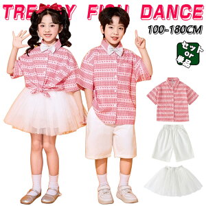 チェック柄 ピンク ホワイト ミニスカート チアガール キッズ ダンス衣装 子供服 可愛い 半袖シャツ メッシュスカート 短パン ショーツ 女の子 男の子 HIPHOP JAZZ 幼稚園 合唱団 応援団 発表会