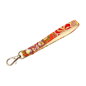 ストラップ 西陣織 松 ナスカン付き 携帯ストラップ スマホストラップ 落下防止 スマホケース ショート ハンドストラップ 着物 和風 和柄 ストラップ 手帳型 手帳型ケース スマホカバー