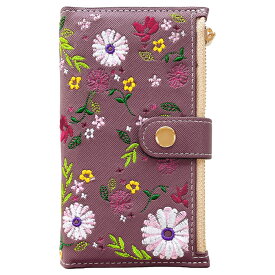 XPERIA Z5 Compact SO-02H ケース カバー 手帳型ケース おしゃれ花刺繍 手帳型 手帳 SO02H SO-02Hケース SO-02Hカバー エクスペリア コンパクト スマホケース スマホカバー