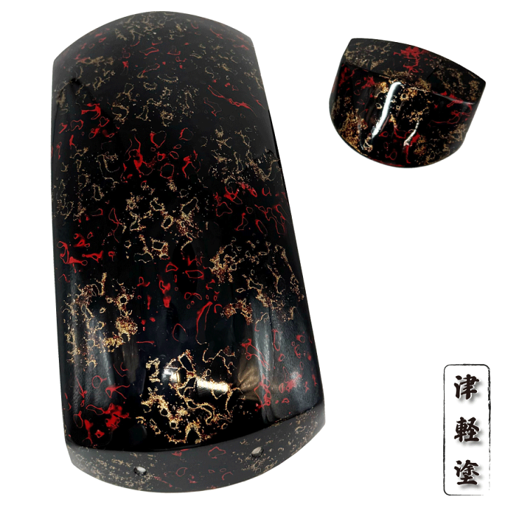 楽天市場】【 津軽塗 胴掛 -梨子地- 黒(紐付) 】津軽三味線用 胴掛け