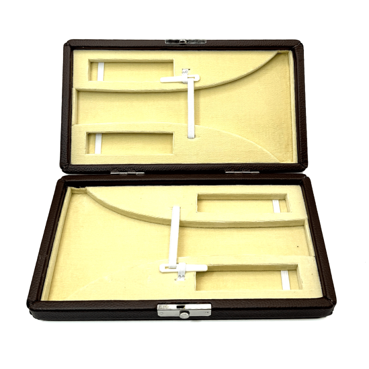 楽天市場】津軽三味線用【 2丁撥入れ -楓凛- 濃い茶 】ネコ バチ入れ