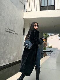 楽天市場 フェイクファー ロングコートの通販