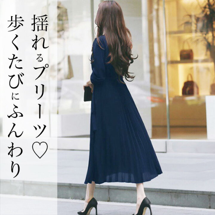 楽天市場】ワンピース レディース ひざ丈 ワンピース カジュアル 長袖  