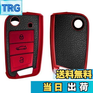 yzkwmobile یP[X Ή: VW Golf 7 MK7 3-{^ Ԃ̃L[ - X}[gL[ TPUی VR L[Jo[ Ԃ̌ - ԐF/F