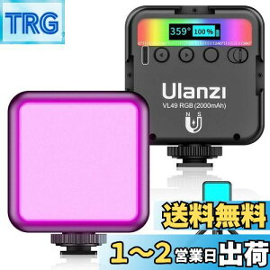 yzŐV Ulanzi VL49 RGBBeCg+Ort LEDrfICg X^h 359FRGB[h 邳\ 9000k邢F 2000mAh USB[d iphone/Gopro/Osmo Pocket/Samsung/Nikon/Canon/Sony/AN
