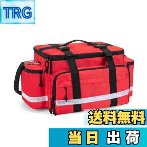 【送料無料】Damero メディカルバッグ 救急バッグ 大容量 取り外し可能な仕切りとトップバックル付き 名入れ ショルダー (赤)