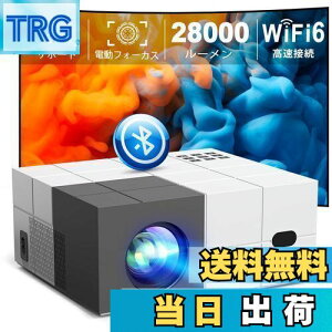 【送料無料】【令和6年11月最新電動フォーカス&低騒音&100"スクリーン付き&家庭用?ビジネス両用】 YOWHICK プロジェクター 小型 28000LM高輝度 WiFi6瞬時接続 自動台形補正 4K対応 1080PフルHD 双
