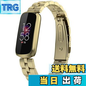 �y���������z�Ή�Fitbit Luxe/Luxe Special Edition �o���h �X�e�����X �t�B�b�g�r�b�g Luxe �o���h �ϋv�� �K�тɂ��� Fitbit Luxe Special Edition �����x���g ���߉\ �r�W�l�X�� �j���ʗp�i�S�[���h�j