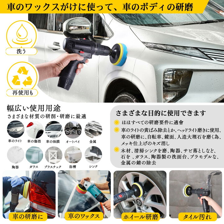 楽天市場】【送料無料】25点セット125mm ポリッシャーバフ GOH DODD 
