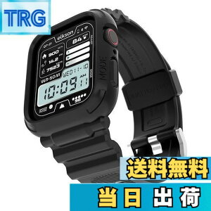 �y���������zelkson �A�b�v���E�H�b�`�o���h Apple Watch 41mm 40mm �o���p�[�P�[�X�t�� ���ȃ����Y�o���h Apple Watch SE iWatch Series 9 8 7 6 5 4�p, Quattro Pro Series �X�|�[�c�~���^���[�ی�P�[�X �v���e�N