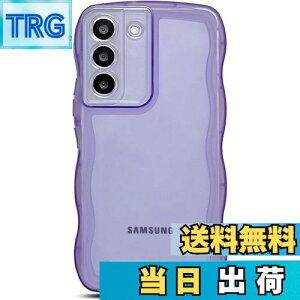 【送料無料】QLTYPRI Galaxy S21 ケース クリア TPU カバー ウェーブ おしゃれ 韓国 可愛い 透明 薄型 軽量 耐衝撃 滑り止め (SC-51B / SCG09) スマホケース ワイヤレス充電対応 ストラップホール付き ギ