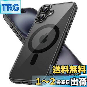 yzJETech iPhone 16 6.1C`p }Olbg P[X MagSafeΉ Ռz op[Jo[ h~ NAobN (ubN)