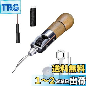 【送料無料】BTtime レザークラフト ハンドミシン スピーディーステッチャー 手縫機 針 手縫い 糸通し器 革縫い針セット 革用ミシン針 針2本入り 片手で縫える 便利 レザークラフト用 縫製用