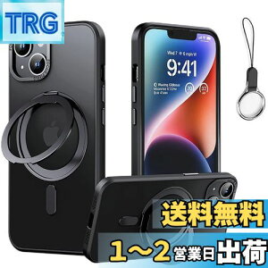 yziPhone 13/14 p P[X MagsafeΉy360°]\ MagsafeOX^h z_[ ̌^EXgbv1tzACtH13/14Jo[HILEGENER X}zP[X ϏՌ JYی