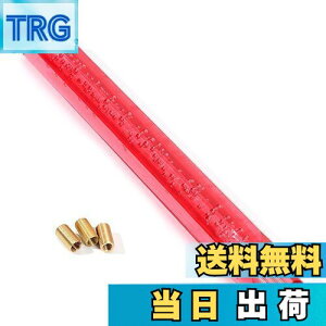 【送料無料】ライフパレット 汎用 ロング クリスタルシフトノブ バブル 八角 400mm 気泡入り アダプター3種付き (レッド)