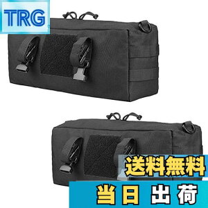 【送料無料】JETEDC(ジェットイデイシイ)molle バッグ サバゲーバッグ バックパック サバゲー 釣り 小物入り 通勤 2個入り (ブラック) (黒)