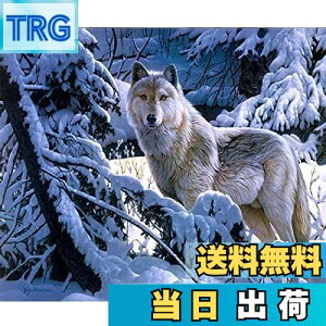 【送料無料】DIYクロスステッチキットダイヤモンド絵画5D塗装キット、冬の雪狼WOWDECORフルドリルDIYダイヤモンドアートペイント数字油絵 (狼)