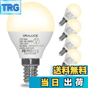 �y���������zORALUCE LED�d�� E12 ���� 40W���� �d���F 3000k 5W 450lm 220�x�L�z�� �����F ���^�d�� �����Ή� �����s�� PSE�F�� 6��
