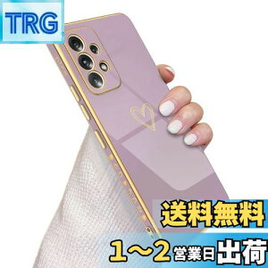 【送料無料】QLTYPRI Samsung Galaxy A53 5G ケース SC-53C/SCG15 ケース かわいい メッキラブハートソフト TPU カバー 女性 人気 軽量 スマホケース レンズ保護 落下防止 カバー Qi ワイヤレス充電対応 携