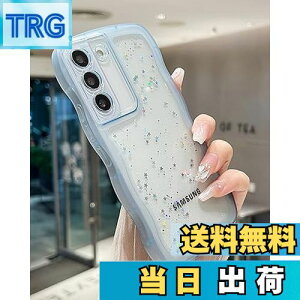 【送料無料】QLTYPRI Galaxy S21 ケース クリア TPU カバー ウェーブ おしゃれ 韓国 可愛い ウェーブ グリッター 透明 薄型 軽量 耐衝撃 滑り止め (SC-51B / SCG09) スマホケース ワイヤレス充電対応 ス