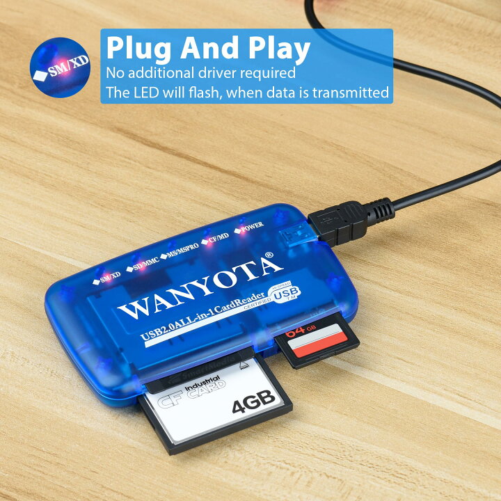楽天市場】【送料無料】WANYOTAスマートメディアカードリーダー 