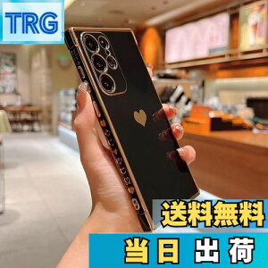 【送料無料】QLTYPRI Galaxy S24 Ultra ケース docomo SC-52E / au SCG26 TPU カバー ハート 模様 おしゃれ 韓国 可愛い シンプル 薄型 軽量 レンズ保護 耐衝撃性 スマホケース ワイヤレス充電対応 ストラッ