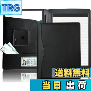 【送料無料】バインダー PUレザー A4 2つ折り, 軽量 ビジネス バインダー 多機能 ルーズリーフ A4 フォルダー 二つ折り ファイル ホルダー 手帳 メモ カバー 見えない 書類バッグ ポケット ペン