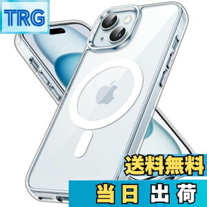 【送料無料】JETech iPhone 15 Plus 6.7インチ用 マグネット ケース MagSafe ワイヤレス充電対応 衝撃吸収 バンパーカバー 傷つけ防止 透明バック (クリア)