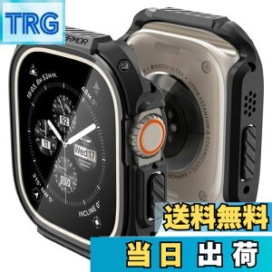 �y���������zSpigen Apple Watch 49mm �P�[�X �y Apple Watch Ultra2 / Ultra �Ή� �z �K���X ��̌^ �ČRMIL�K�i�擾 ��ʕی� �ϏՌ� ���� �Ռ� �z�� ���菝 �h�~ �ی�J�o�[ �^�t�E�A�[�}�[ ACS05457 (�u���b